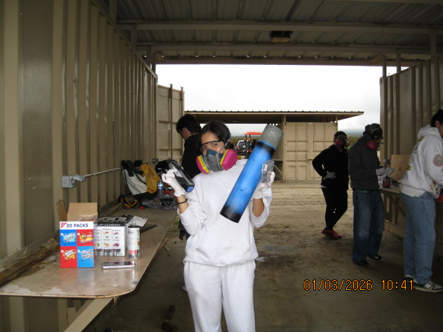 Rocket ready to fly on the launch rail