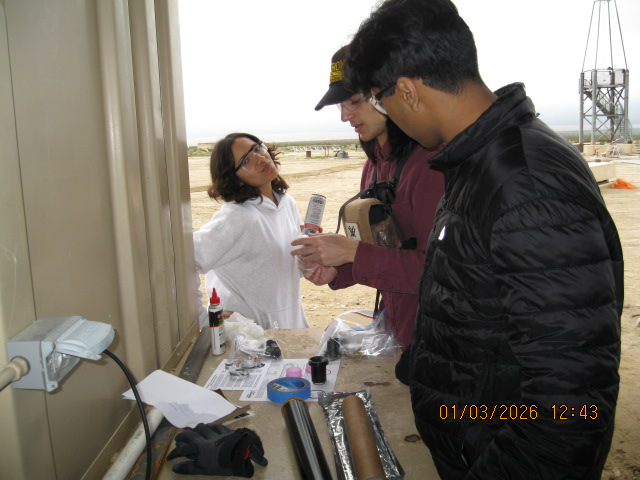 Members preparing propellant for the launch